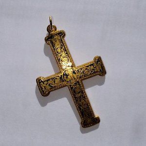 Metropolitan Museum of Art Gold Plated Cross
